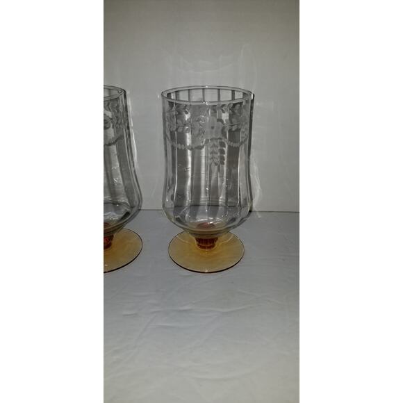 Two Fostoria Gazebo Rust Iced Tea Glasses (4.1217) - Picture 4 of 11